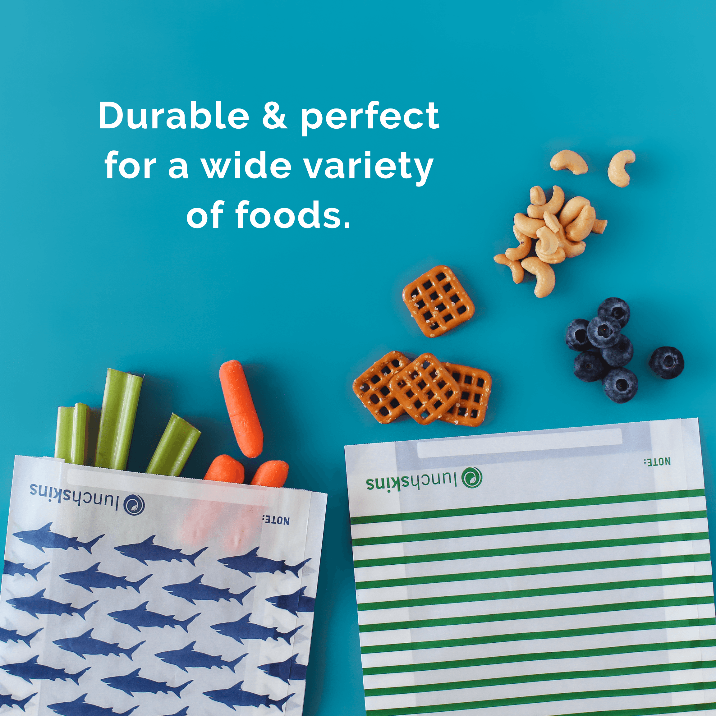 Image of Recyclable Quart (XL) Paper Sandwich Bags - Lunchskins